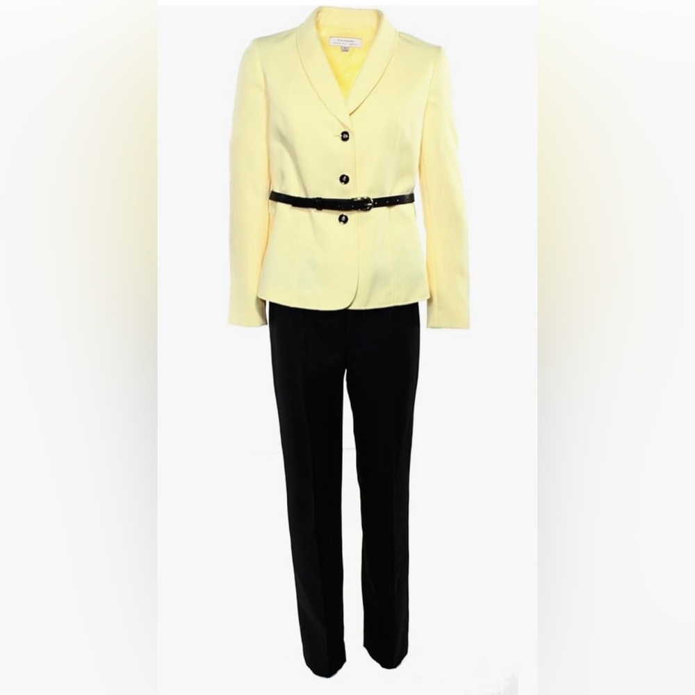 T Tahari Yellow Blazer with Black Accents